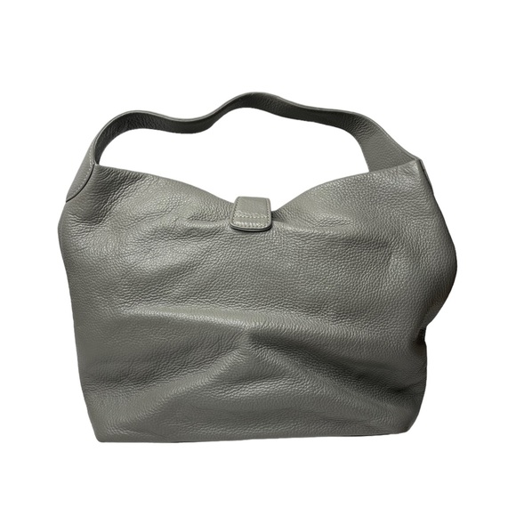 Dooney & Bourke | Pebble Grain Leather Logo Lock Sac in Gray - Picture 2 of 11